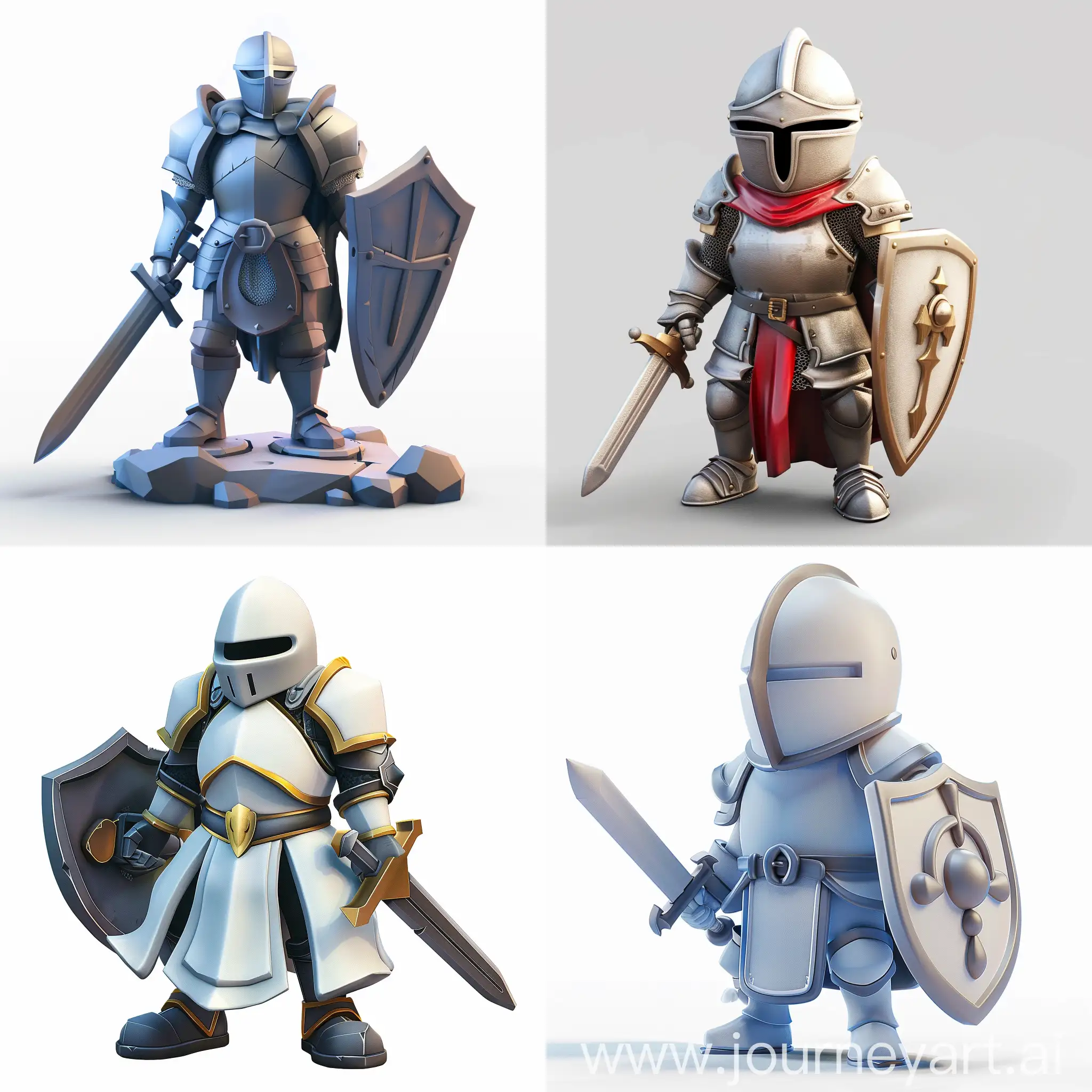 Medieval-Knight-Game-Asset-in-a-White-Background