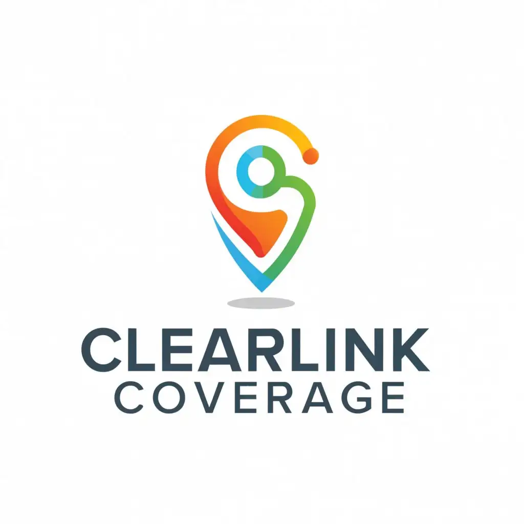 a logo design,with the text "ClearLink coverage", main symbol:Map,Moderate,be used in Technology industry,clear background