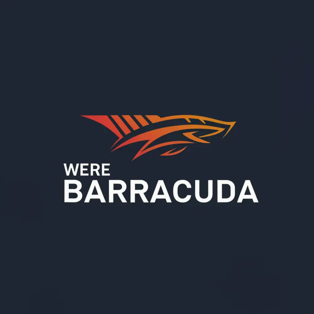 a logo design,with the text "WereBarracuda", main symbol:Barracuda,complex,be used in Technology industry,clear background