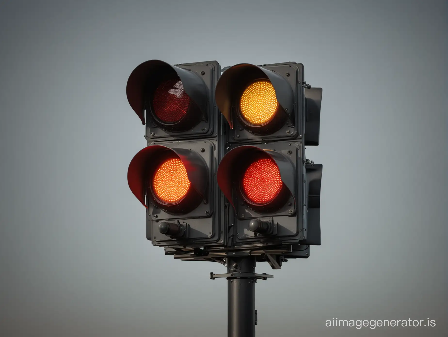 a traffic light with four modes