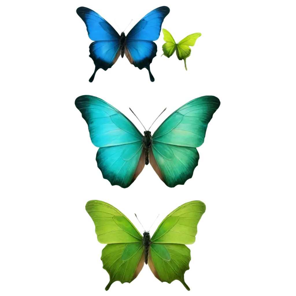 Stunning-Green-and-Blue-Mixed-Color-Cute-Butterfly-PNG-Image-for-Enhanced-Visual-Appeal