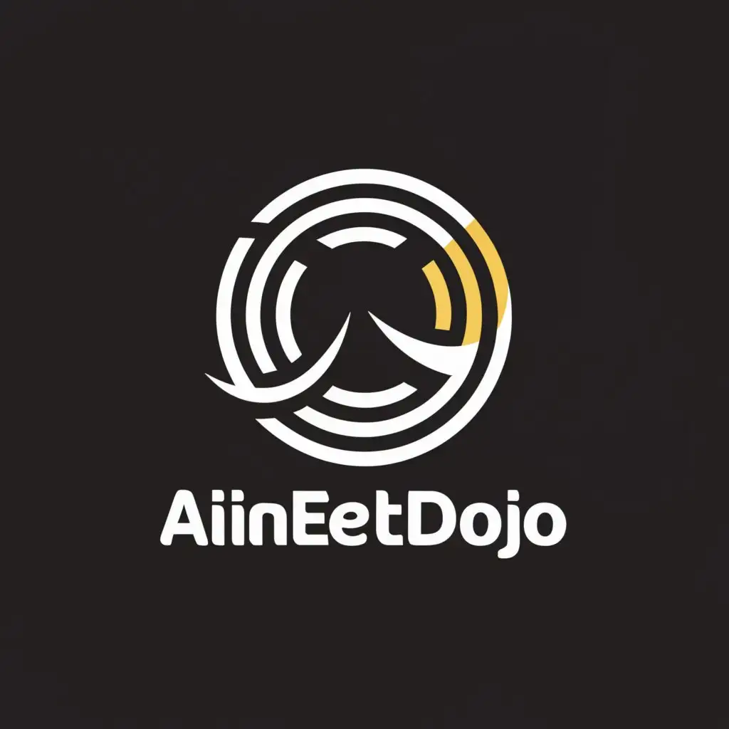 a logo design,with the text "ainetdojo", main symbol:dojo, circle,Minimalistic,be used in Technology industry,clear background