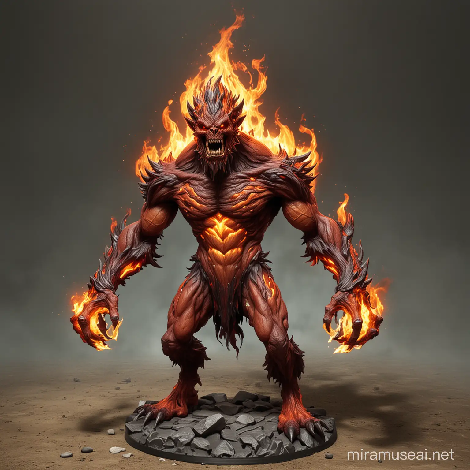 Fiery Encounter with a Vicious Fire Elemental Imp