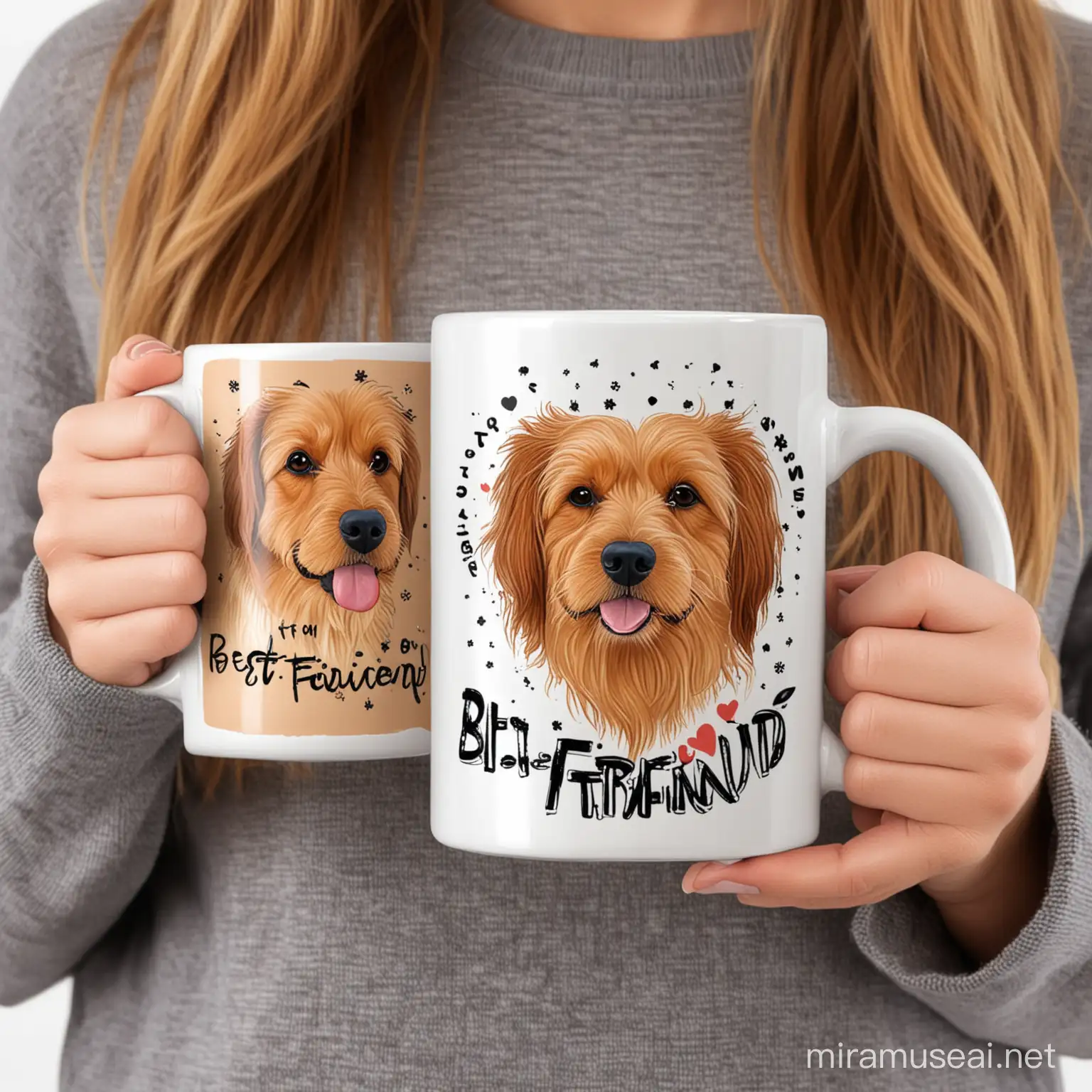 custom best friend design mug