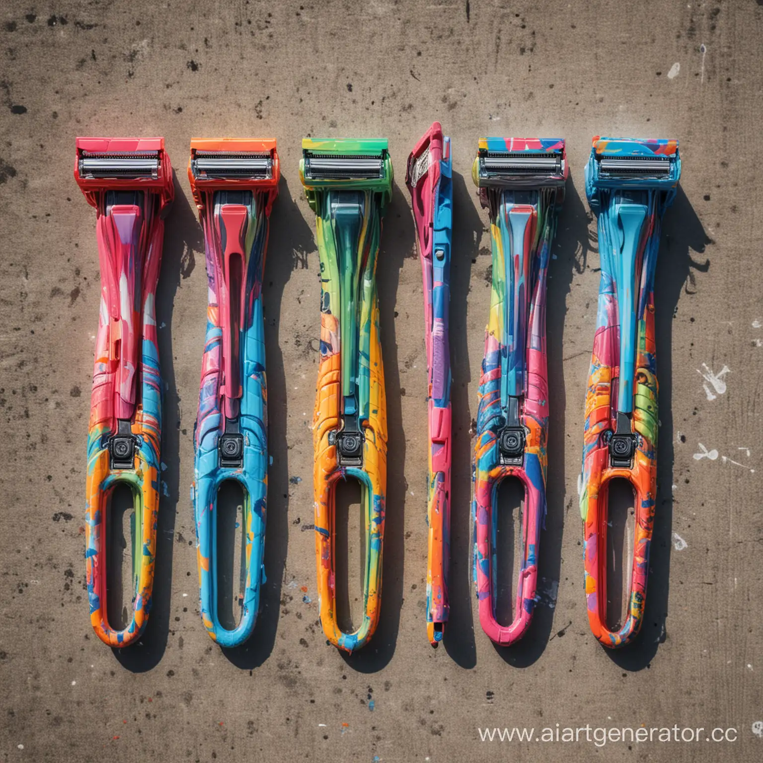 Vibrant-GraffitiStyled-Disposable-Razors