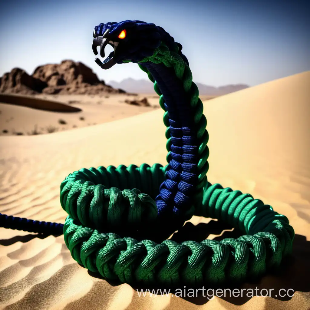 Paracord-Cobra-Sculpture-in-the-Desert