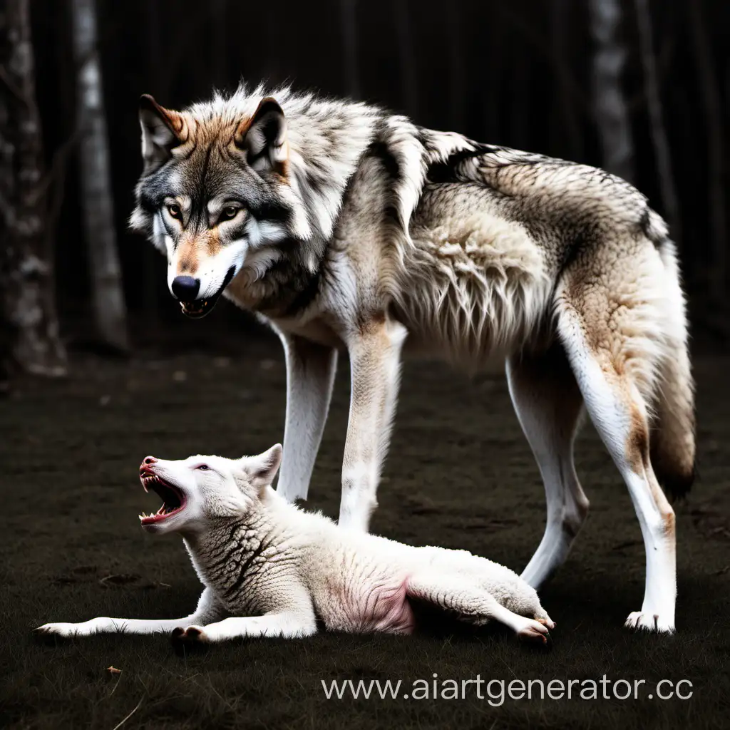волк который вечно тянется чтоб сьесть ягнёнка но не может дотянуться