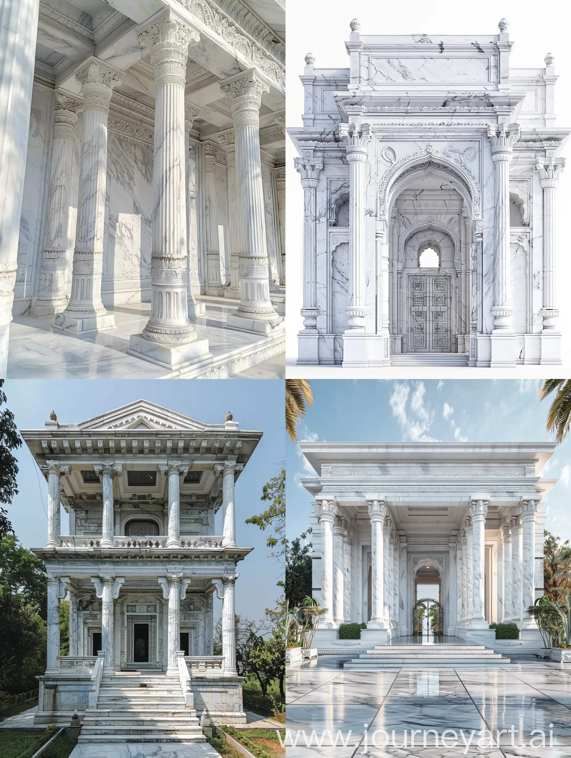 Majestic-Mughal-Architecture-White-Marbled-Doric-Influence