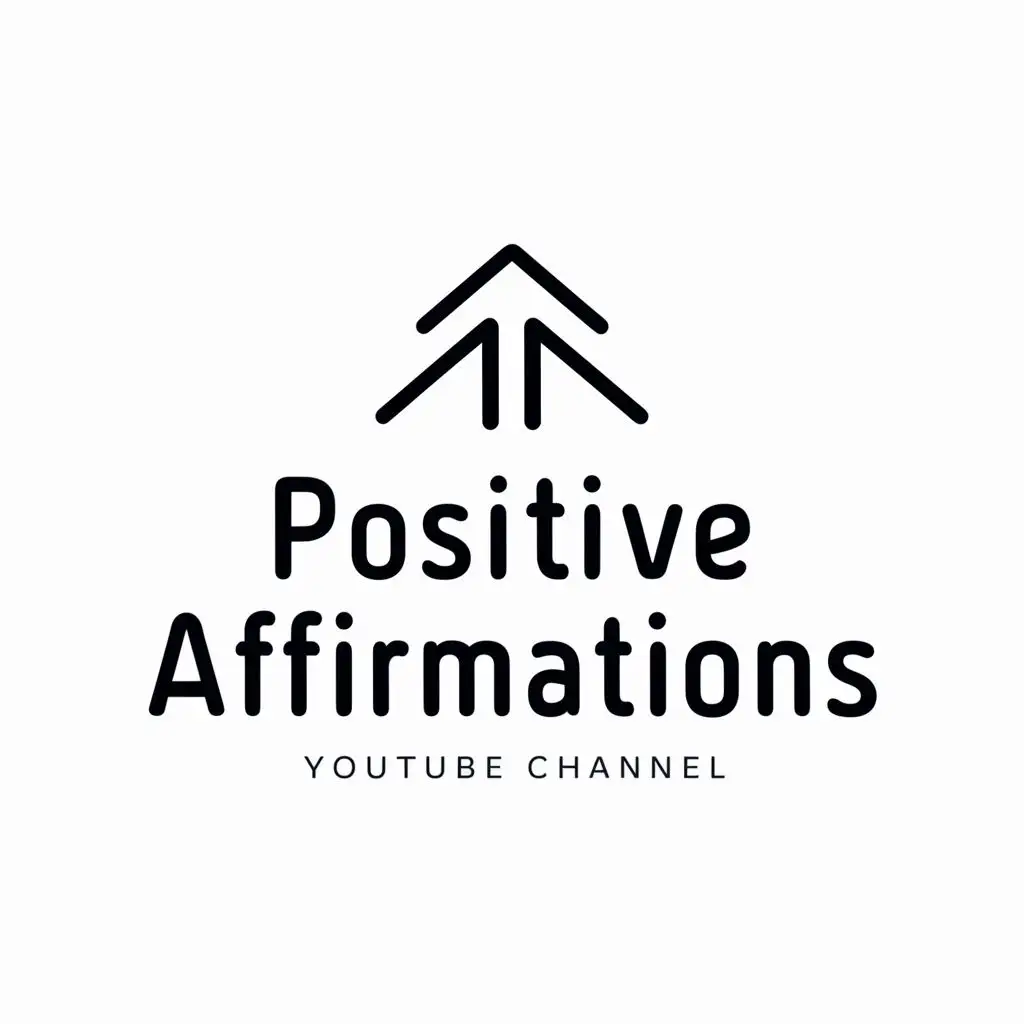 I have a new YouTube channel. You will design me a logo for this YouTube channel. The subject of my YouTube channel is positive affirmation. The logo should be simple.
