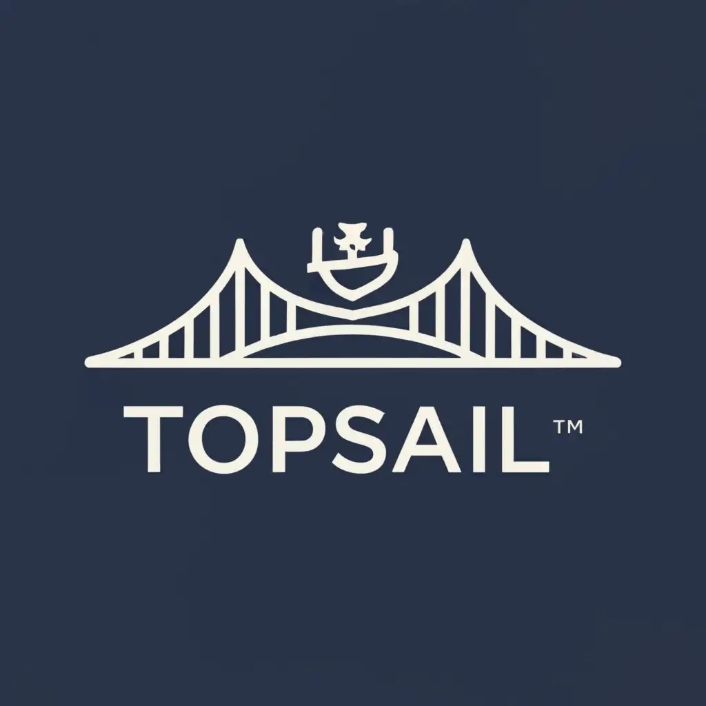 a logo design,with the text "Topsail", main symbol:bridge buckaneer,Moderate,clear background