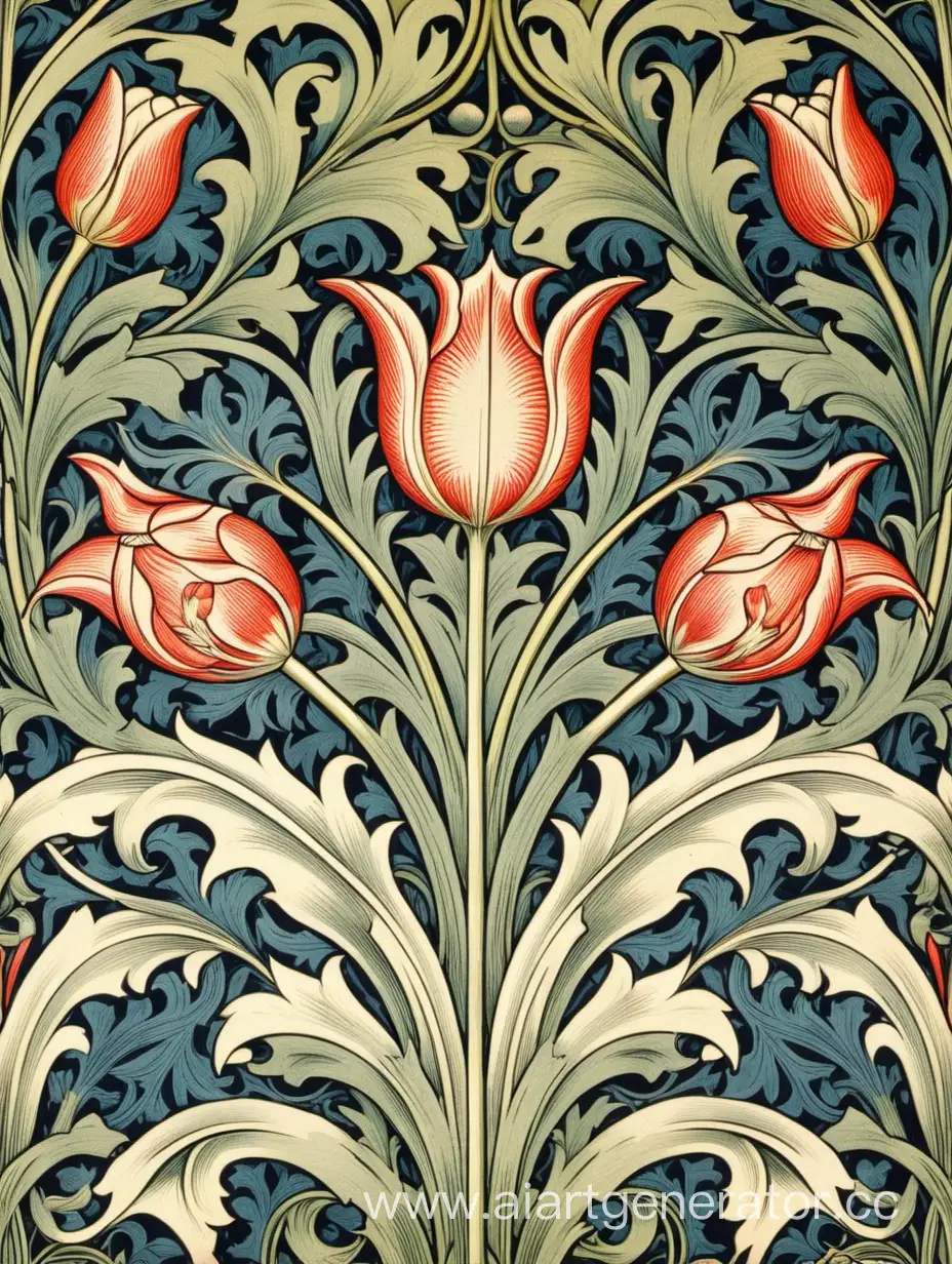 aesthetic, art nouveau, decorative, design, detailed, floral, historic, HQ, ornamental, pattern, retro, textile, vintage, wallpaper, William Morris tulip