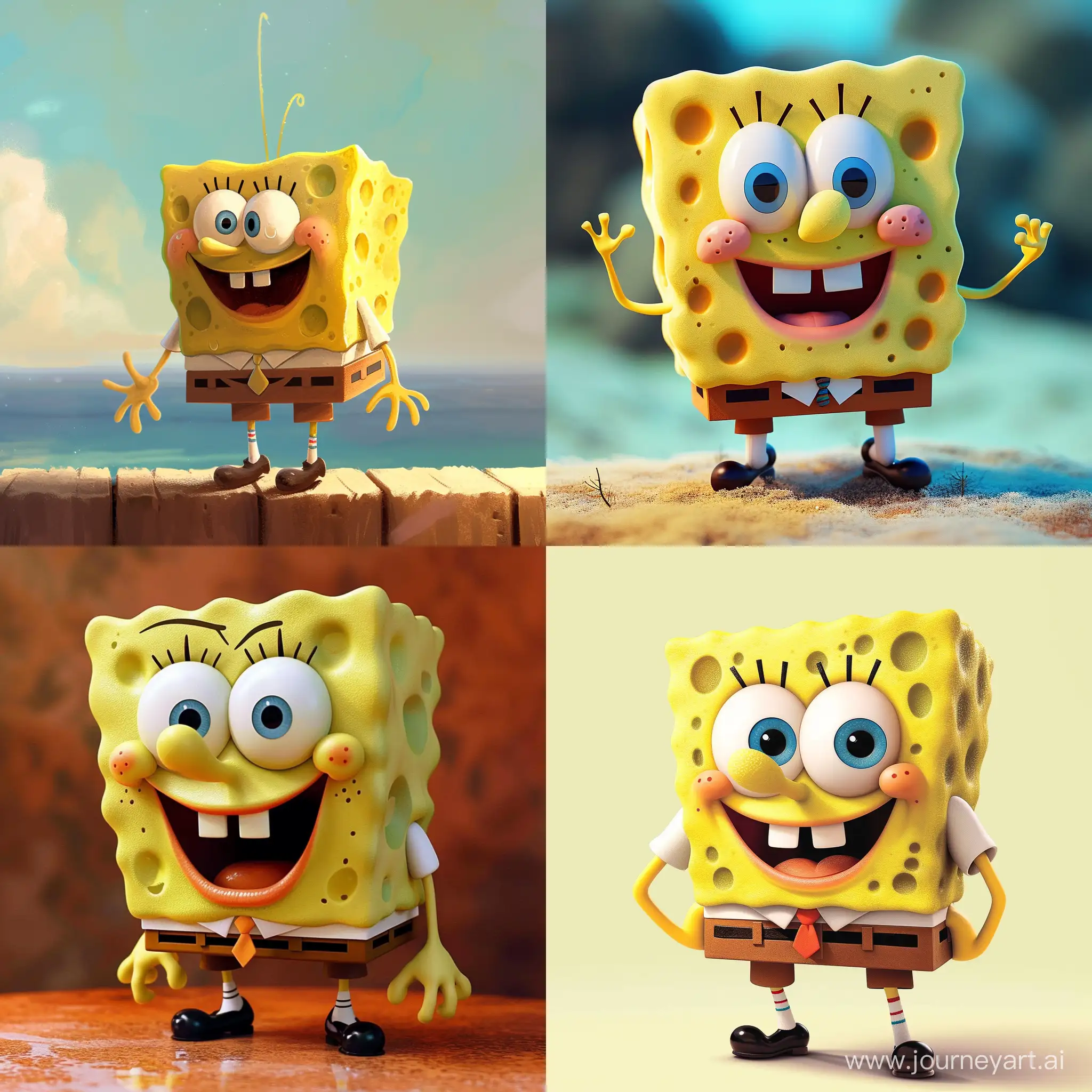 Spongebob Squarepants Cartoon Character in Vibrant 3D Art Version 6 ...