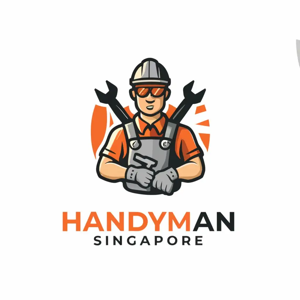 a logo design,with the text "Handyman Singapore", main symbol:Handyman,Moderate,clear background