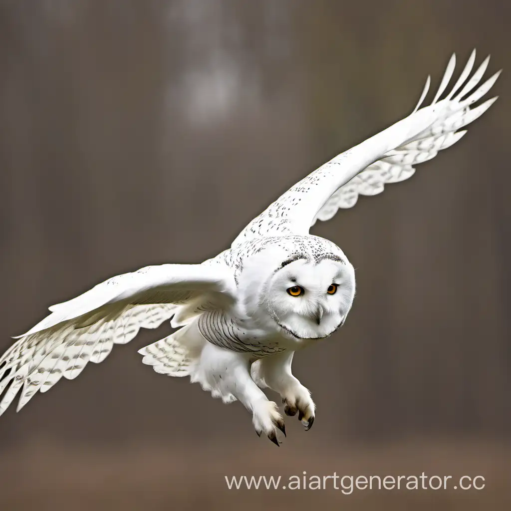 Graceful-White-Owl-Soaring-Through-the-Sky
