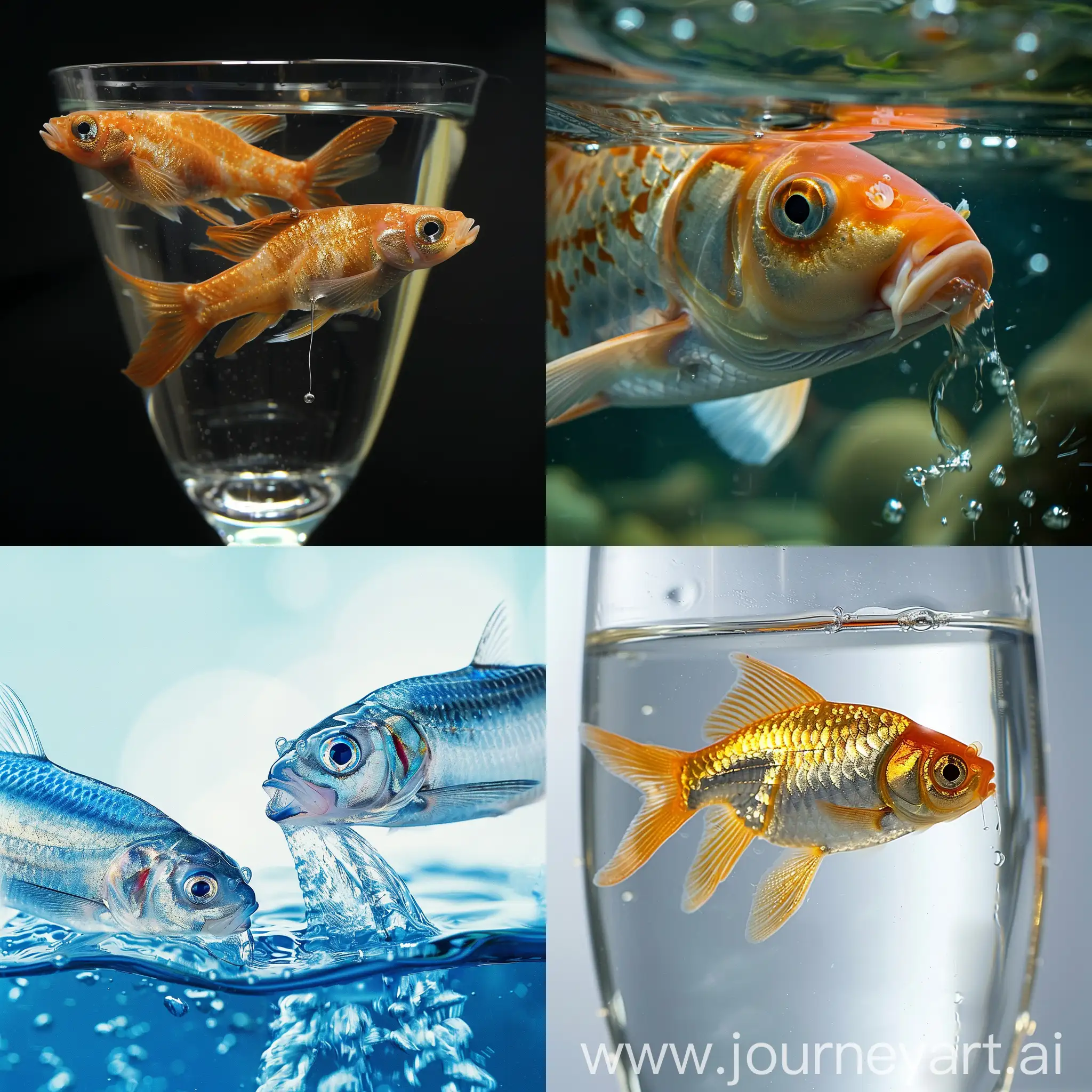 Vibrant-Fish-Drinking-Water-in-a-Lively-Aquarium-Scene