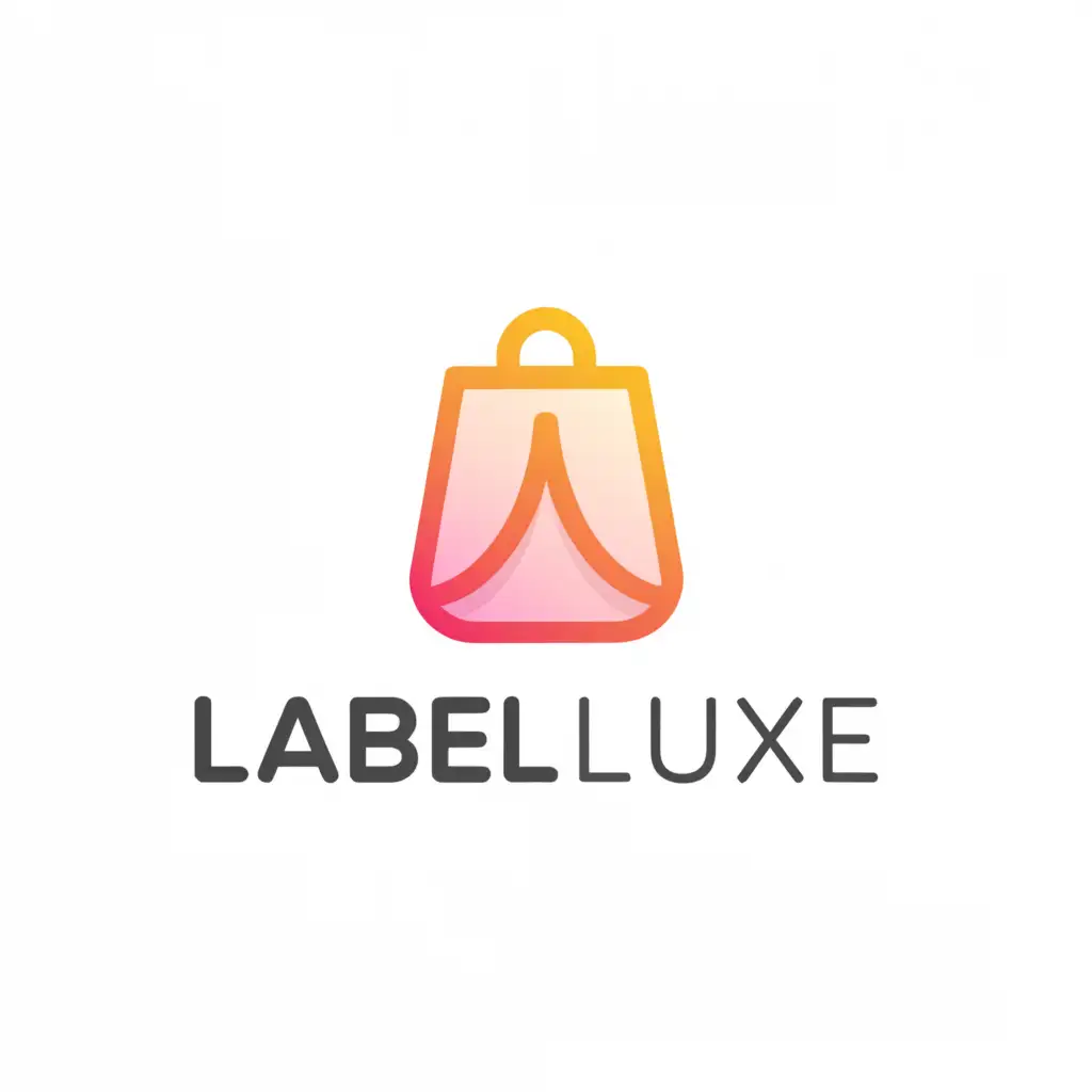 a logo design,with the text "LabelLuxe", main symbol:shopping,Moderate,be used in Entertainment industry,clear background