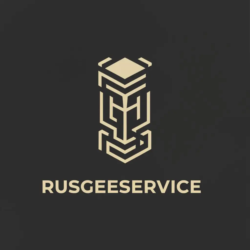 a logo design,with the text "Rusgeoservice", main symbol:geophysical elevator,Минималистичный,be used in Технологии industry,clear background
