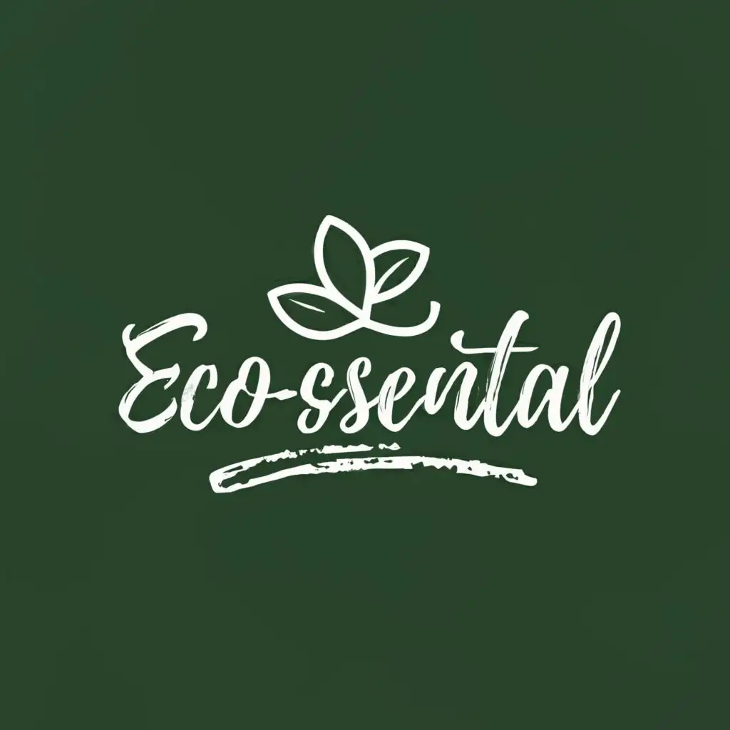 logo, eco-friendly, with the text "Eco-sential", typography