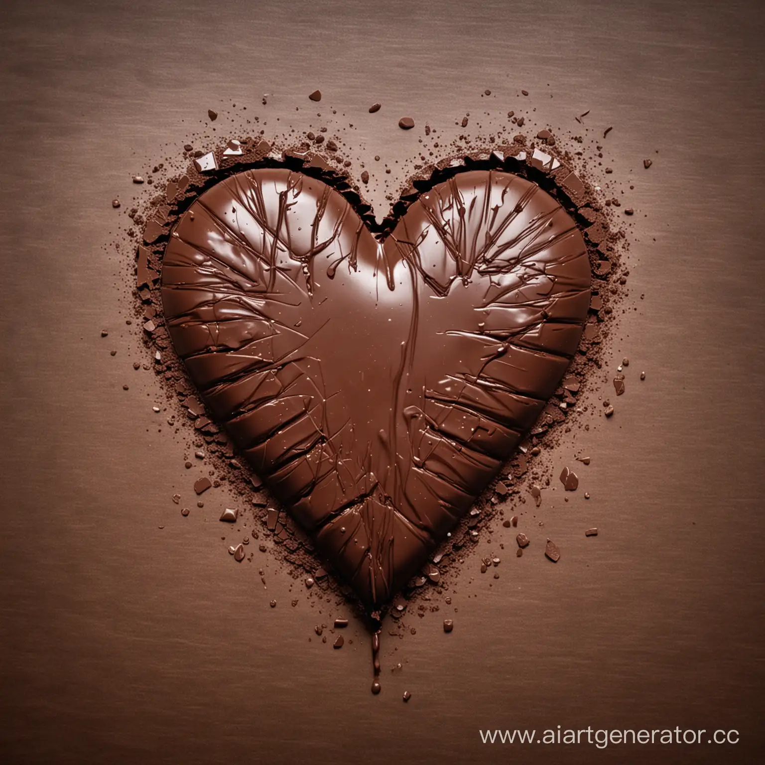 Cracked-Chocolate-Heart-Symbol-of-Love-and-Fragility