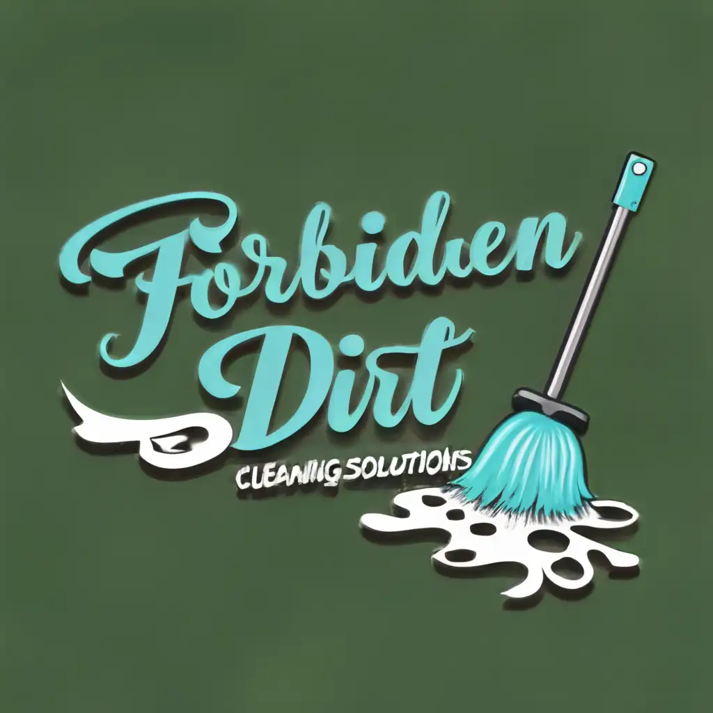 LOGO-Design-for-Forbidden-Dirt-Cleaning-Solutions-Clean-and-Crisp-Design-with-Prominent-Cleaning-Product-Symbol