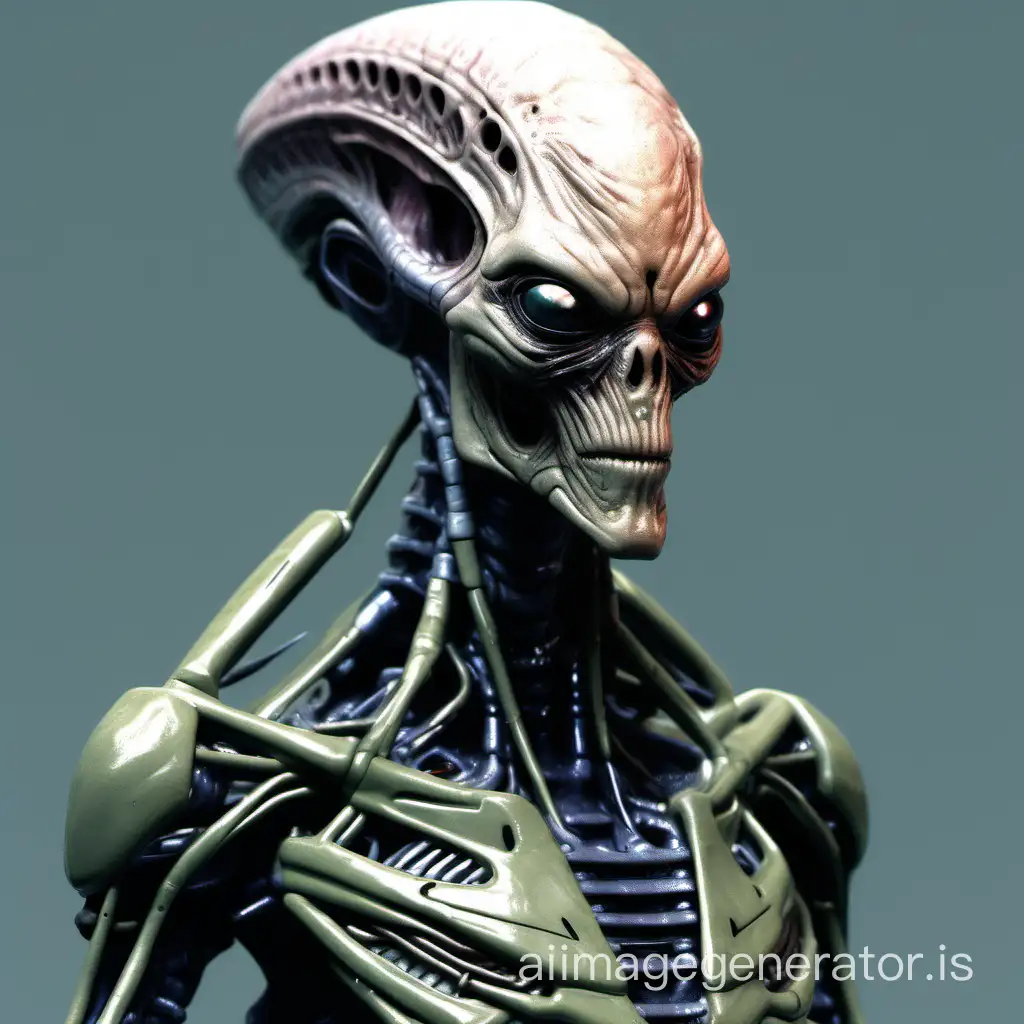 alien and terminator mutant,anthropomorph,space,scale,details,straight view,portrait,avatar