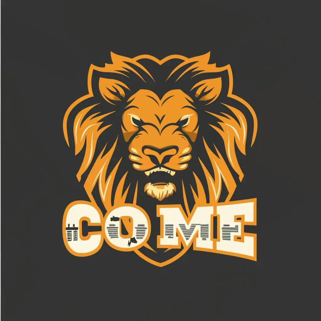 logo, Lion Tourism, international, travel, lifestyle, holiday, vacation, scarry., with the text "Come", typography, be used in Construction industry