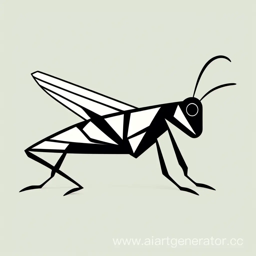 Monochrome-Geometric-Grasshopper-Art