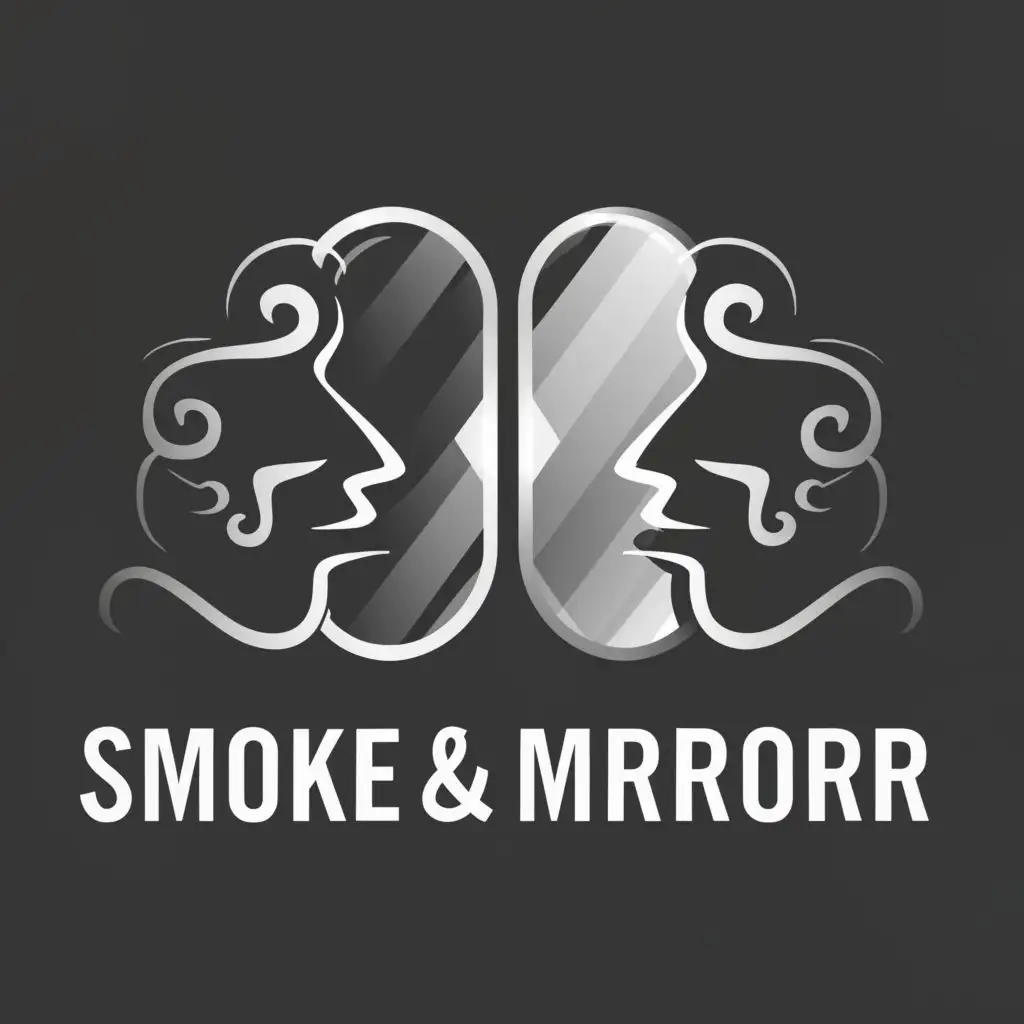 Logo-Design-For-Smoke-Mirror-Futuristic-Faces-and-Typography-for-Technology-Industry