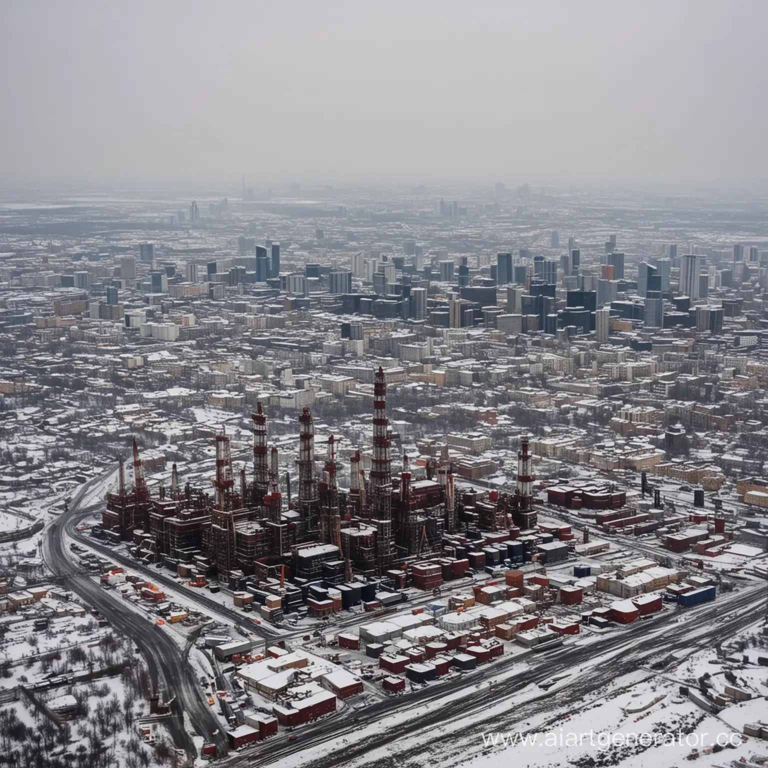 Urban-Oil-Production-Scene-in-Central-Moscow
