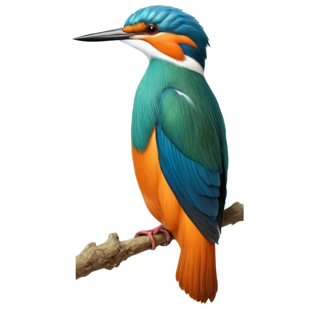 3d colorful kingfisher design