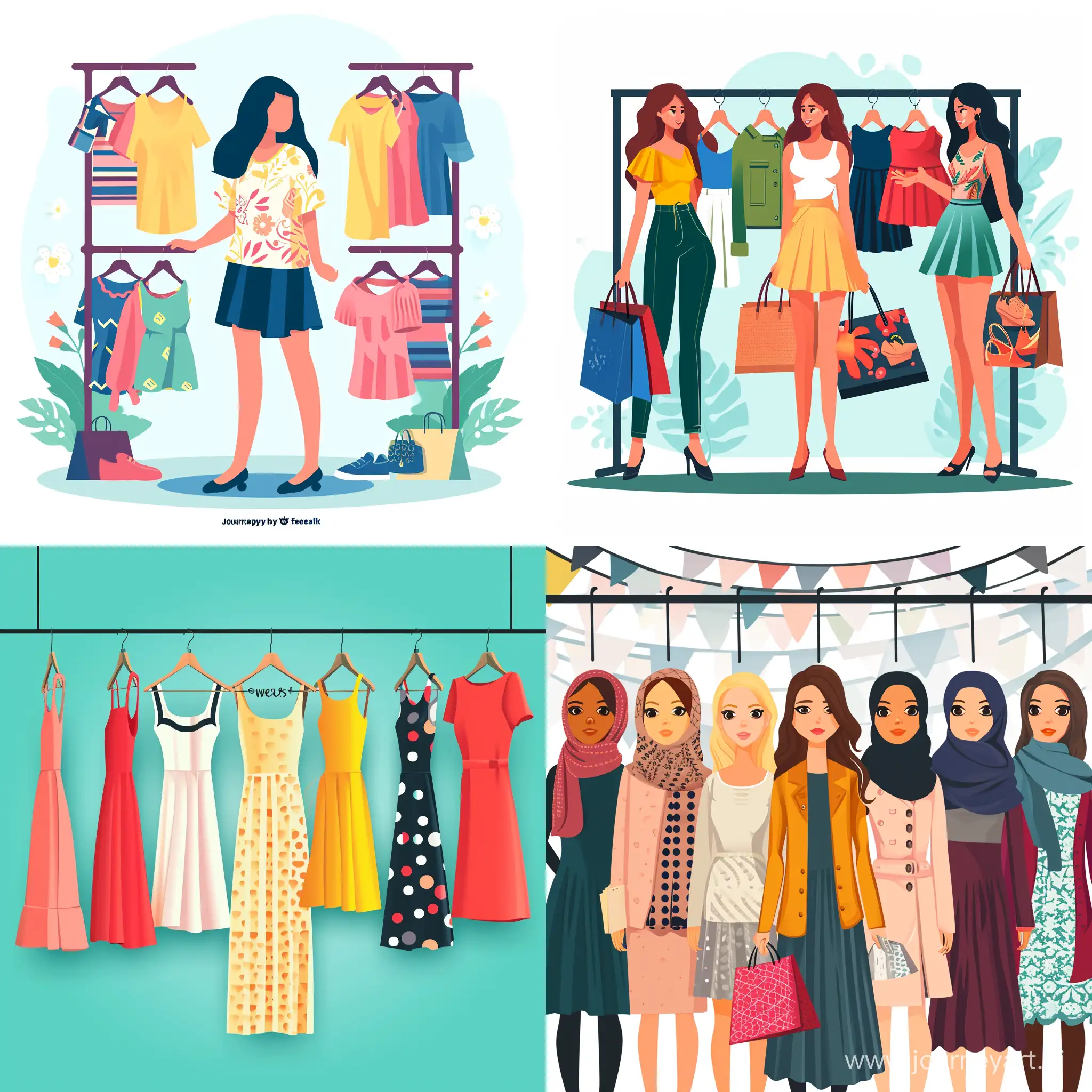 Create banner for women cloth shopping