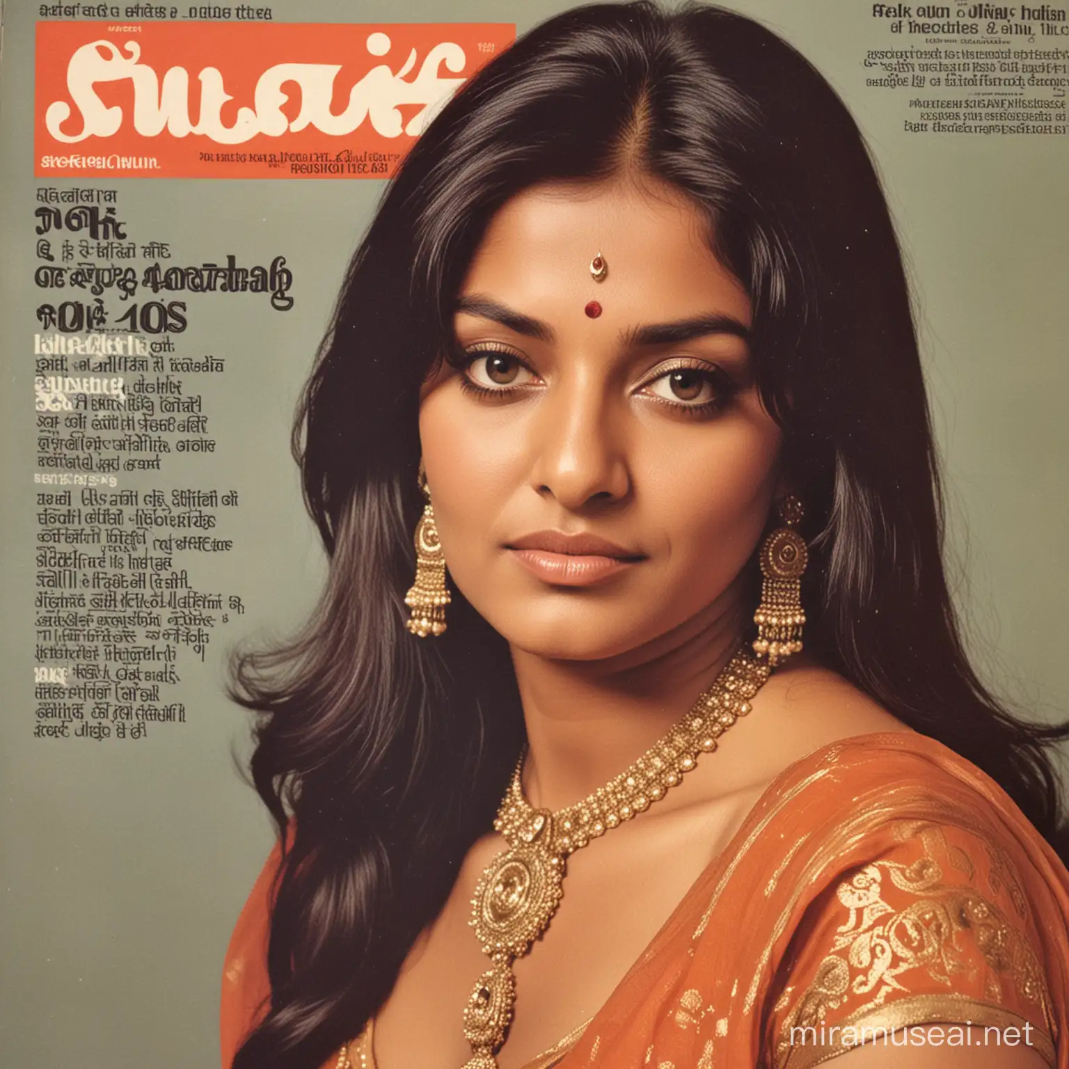 fake indian celebrity in the 70s 
Magazine
