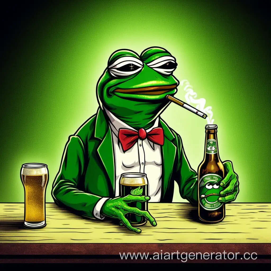 Chill-Frog-Enjoying-a-Relaxing-Smoke-and-Beer