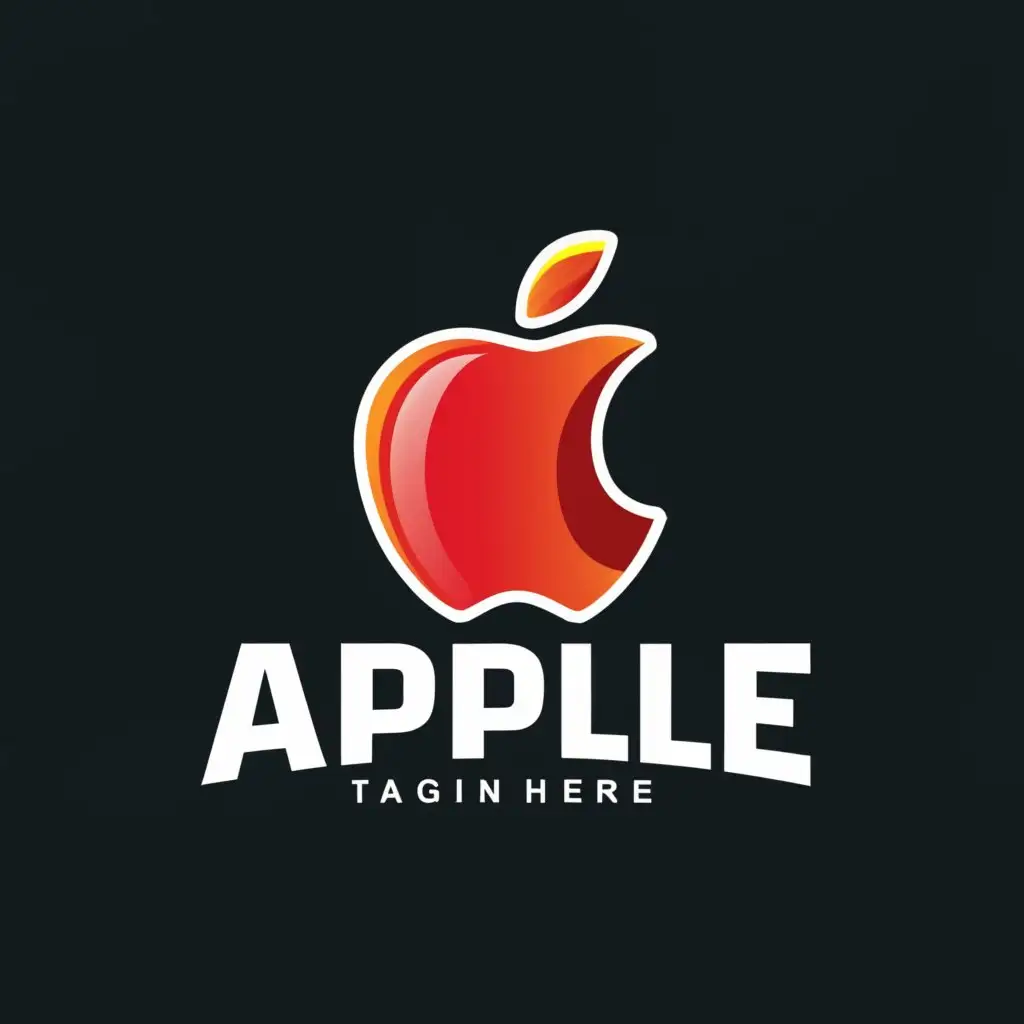 a logo design,with the text "apple", main symbol:apple,Moderate,be used in Sports Fitness industry,clear background