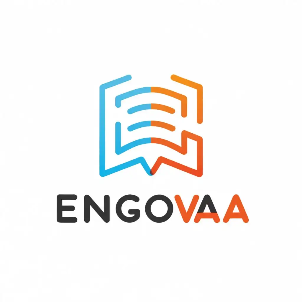 a logo design,with the text "ENGOVAA", main symbol:Elevate Your English, Elevate Your Life,Minimalistic,be used in Education industry,clear background