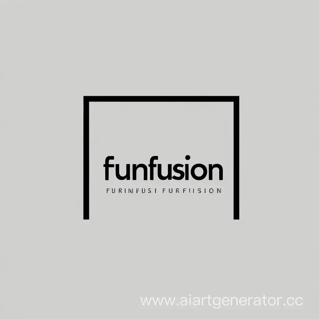 логотип магазина под названием FurniFusion, минимализм, без фона, в двух цветах черный и #0e1824