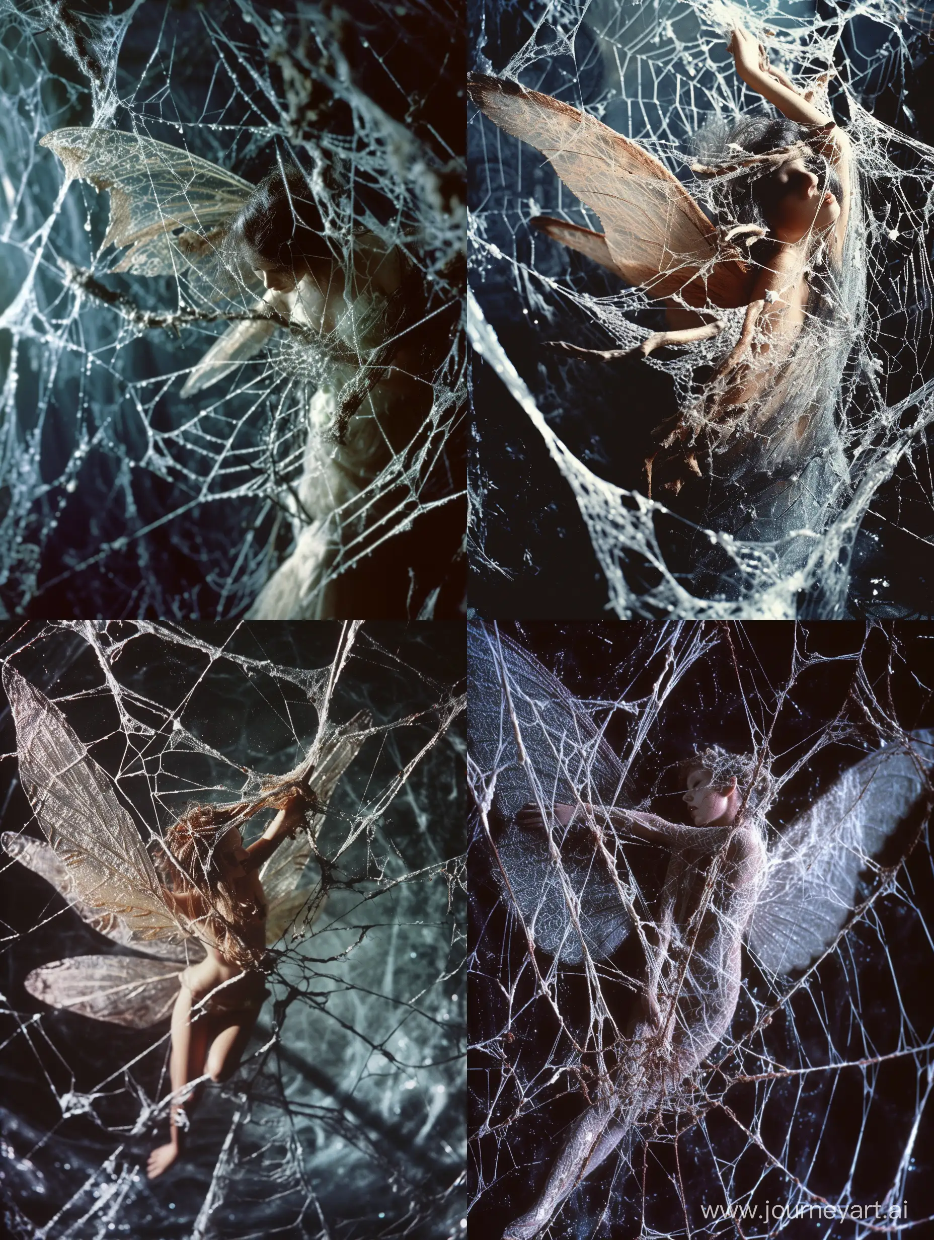 Mesmerizing-Beautiful-Fairy-Woman-Trapped-in-Sinister-Spiderweb