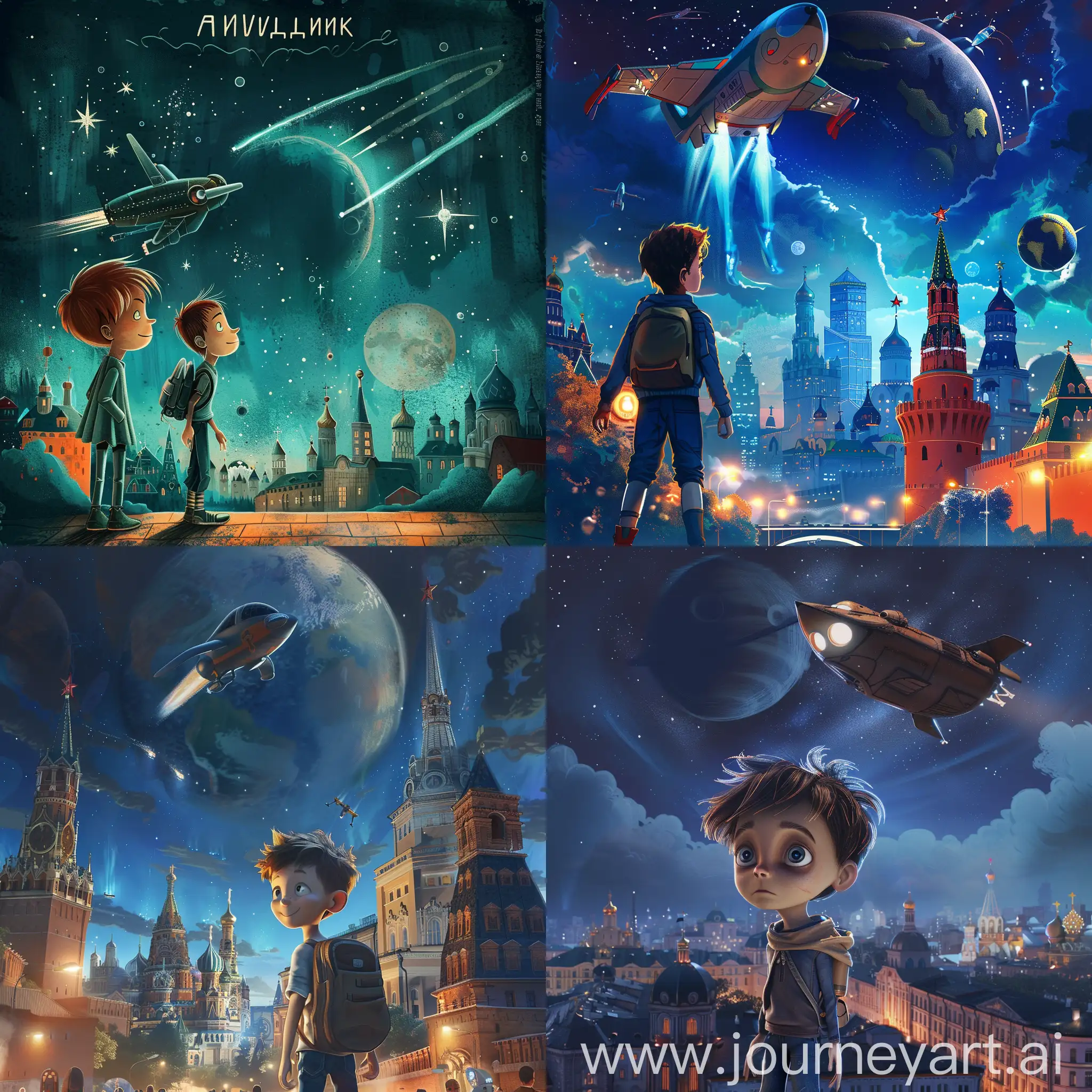 A boy named Vladik has been waiting for 13 years to return to his home planet Angeline while on Earth. His best friend flies to him on a spaceship and stays with him. They go to school in Moscow together at night