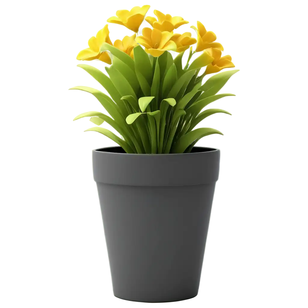 Vivid-3D-Flower-Pot-PNG-Elevate-Your-Design-with-HighQuality-Floral-Renderings
