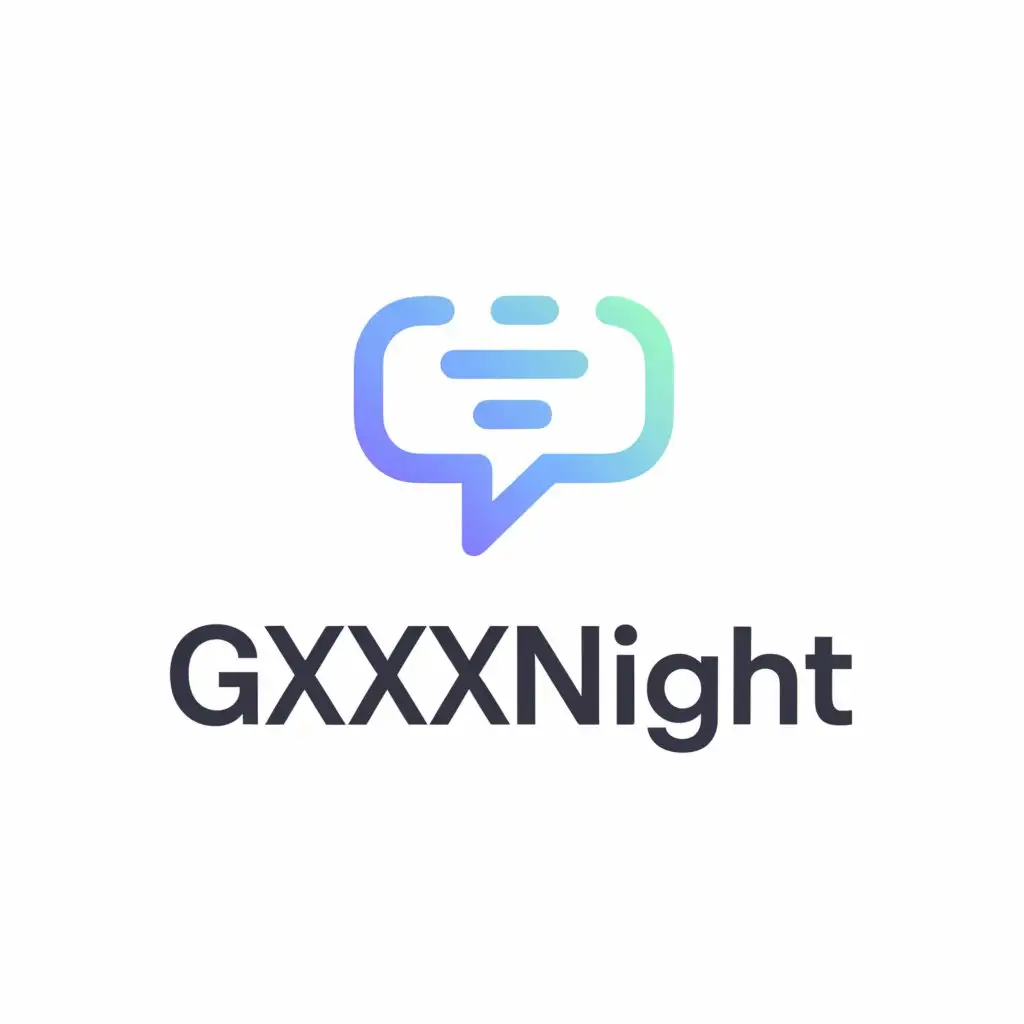 a logo design,with the text "gxxxnight", main symbol:chatrooms,Moderate,be used in Travel industry,clear background