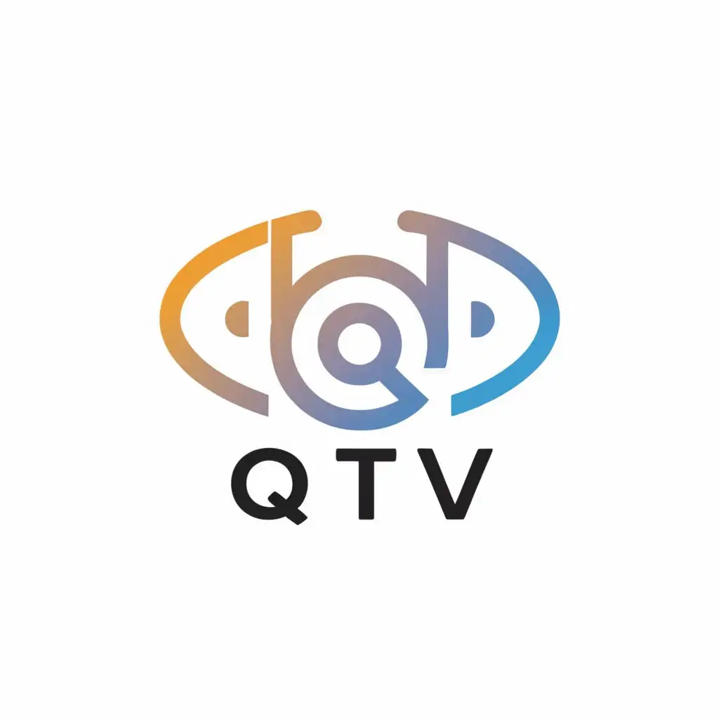 a logo design,with the text "Q TV", main symbol:tv anten,complex,clear background