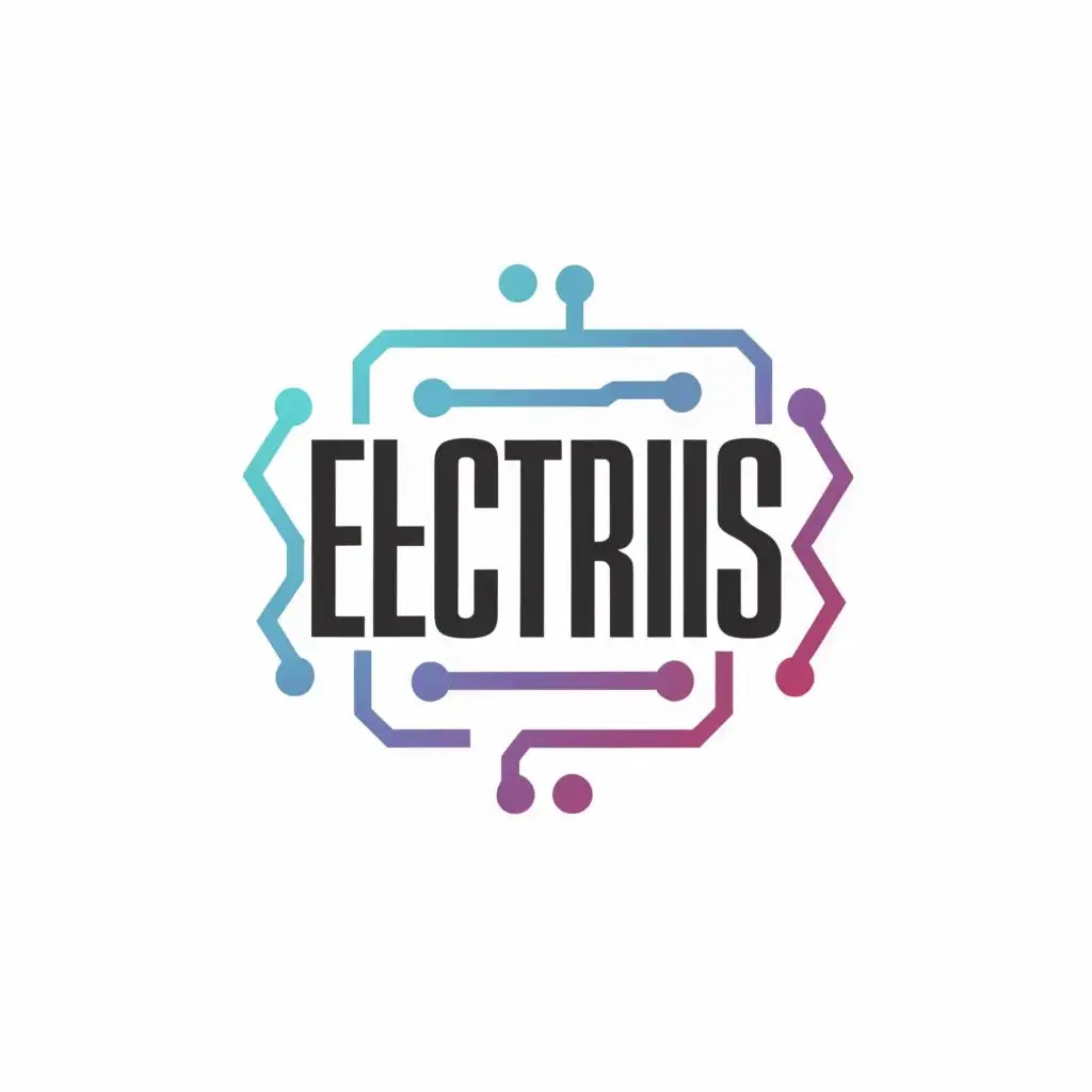 logo, Electronic, with the text "Electrics", typography, be used in Technology industry