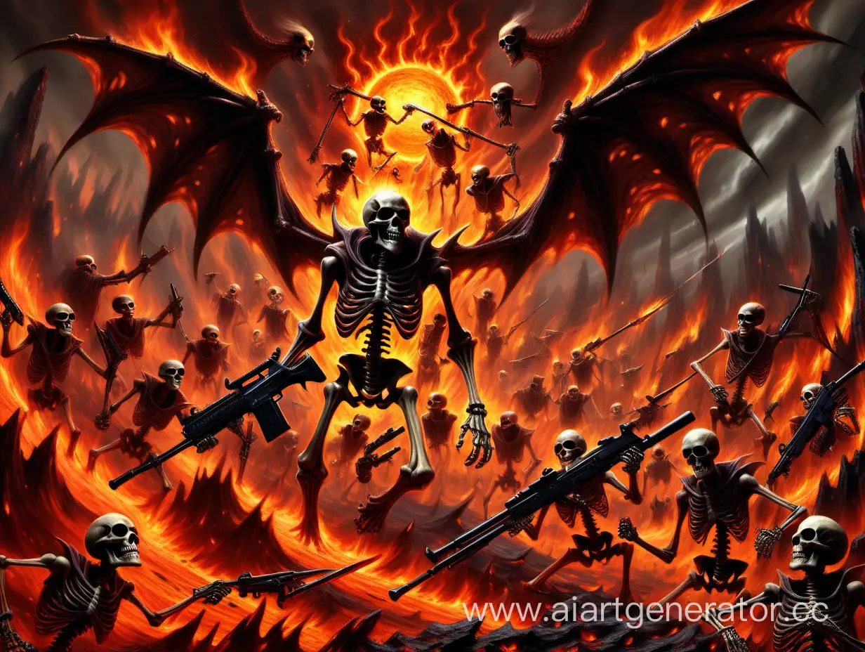 Epic-Battle-Cool-Skeletons-and-Dragons-Confront-the-Blazing-Sun