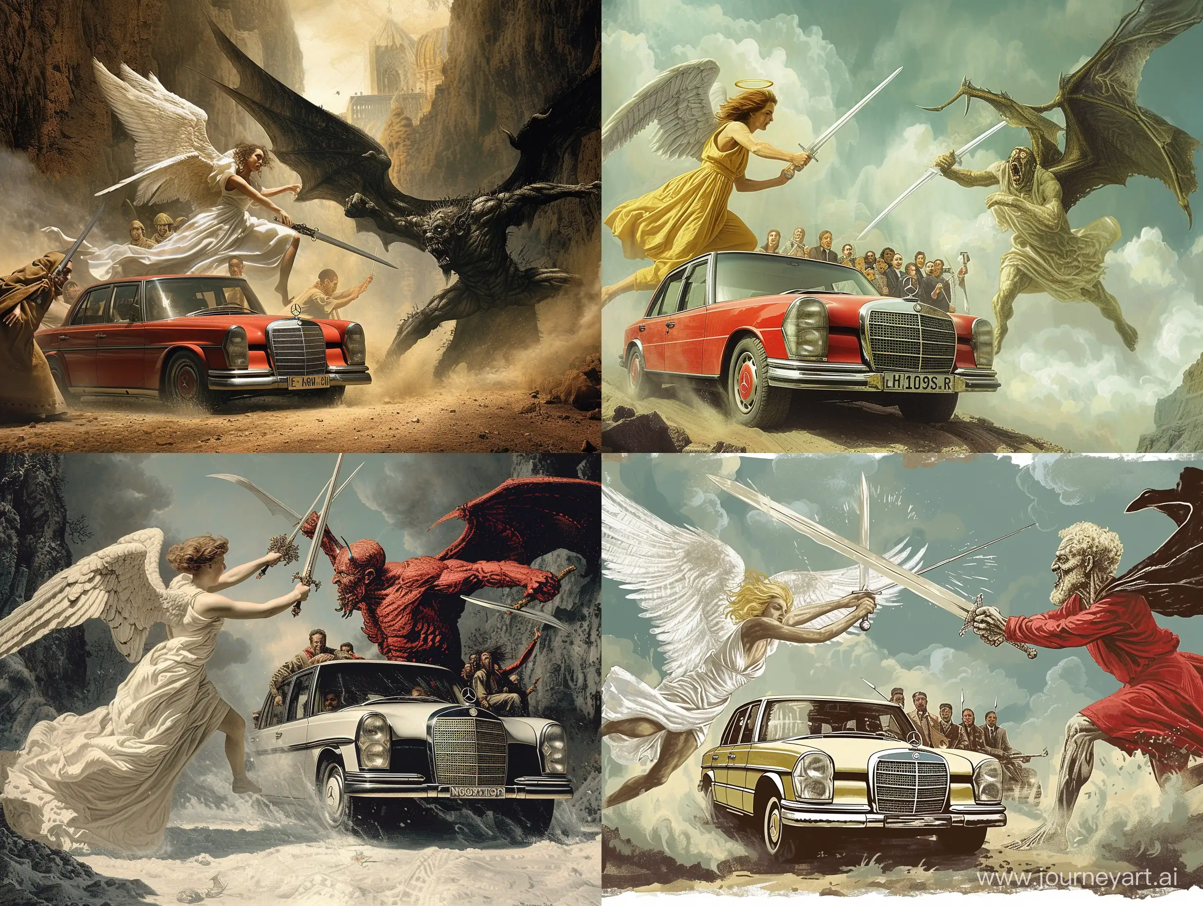 Epic-Sword-Battle-Between-Angel-and-Demon-with-Armenians-in-Vintage-Mercedes