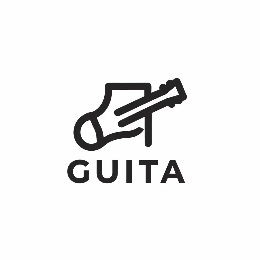 a logo design,with the text "Guita", main symbol:HKA,Minimalistic,be used in Entertainment industry,clear background