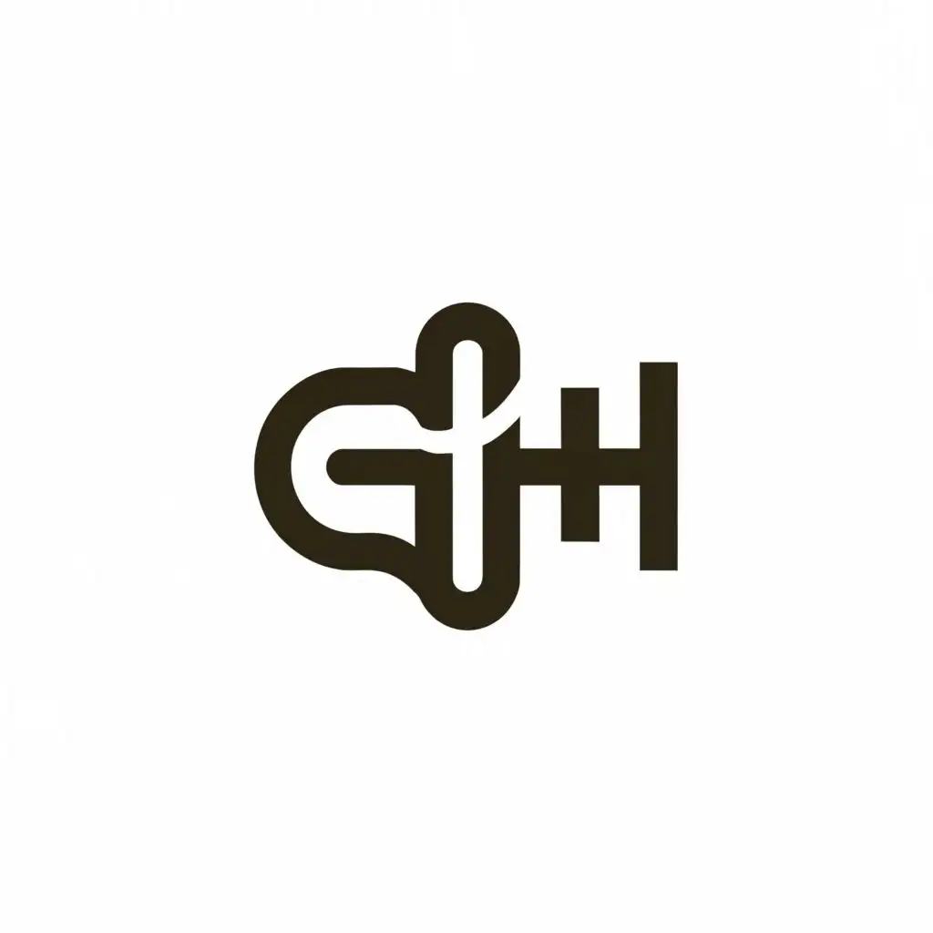 a logo design,with the text "GH", main symbol:GH,Minimalistic,be used in Retail industry,clear background