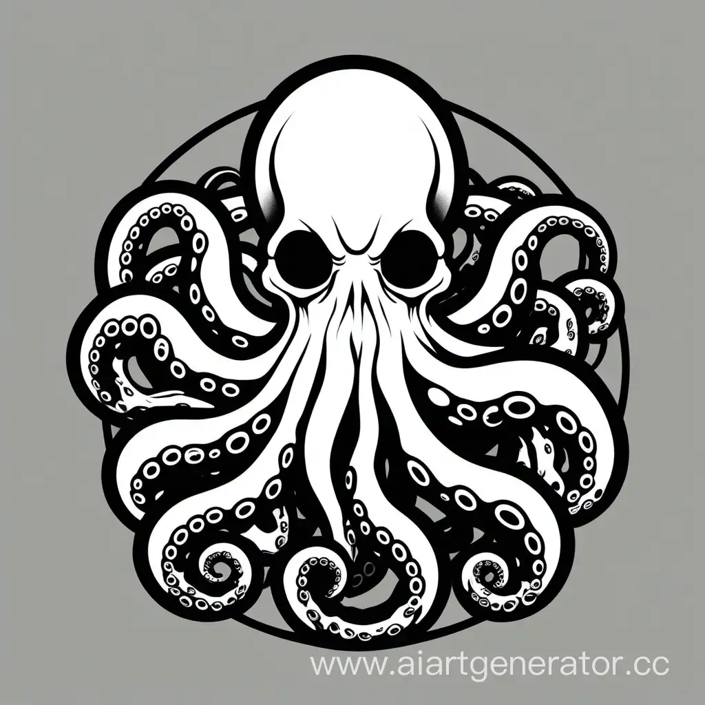 Minimalist-Black-and-White-Octopus-Skull-Logo