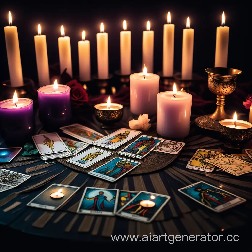 Mystical-Tarot-Card-Reading-with-Surrounding-Candlelight