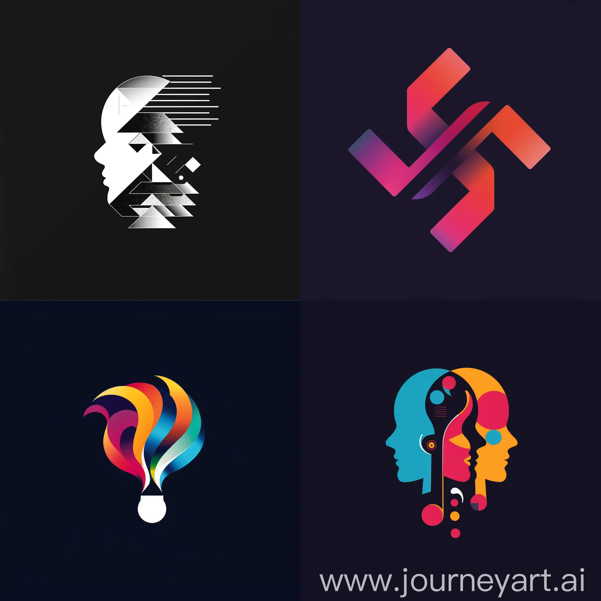 Logotipo para una agencia de diseño gráfico creativa e innovadora