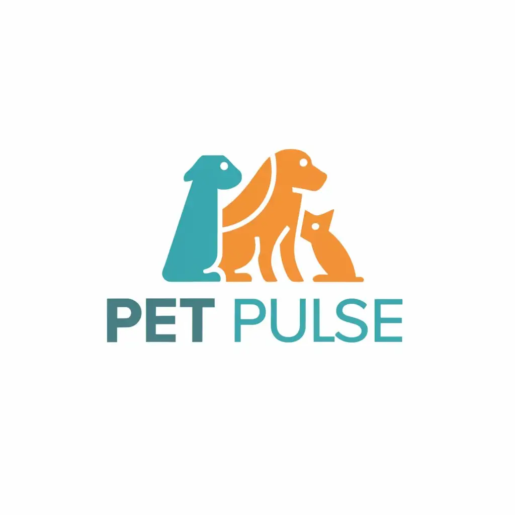 a logo design,with the text "Pet Pulse", main symbol:Pets,Moderate,clear background